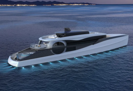 67m Superyacht with Asymmetrical Pool Revealed by Davide Benaglia