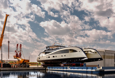 43m Hybrid-Electric Catamaran Seawolf X Delivered by Rossinavi