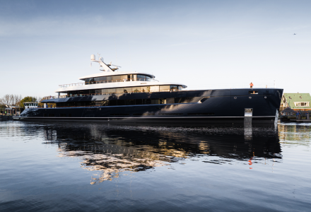 76m Feadship's One Departs from Kaag Shipyard