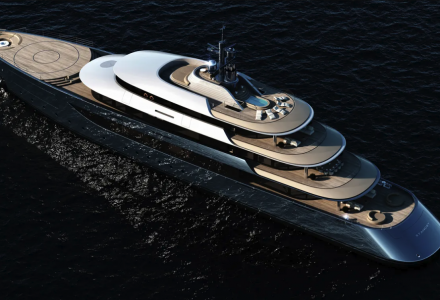  Jay Aberdoni Unveiled 80m Superyacht Vision with a Dojo-Inspired Beach Club