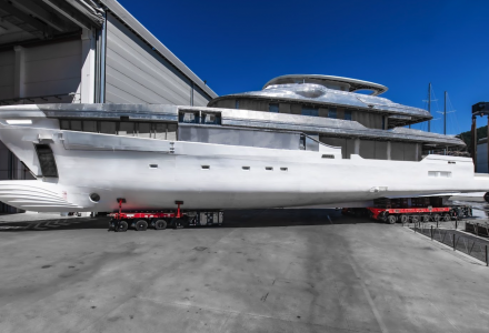 The Italian Sea Group Advances Outfitting Works on 50m Admiral's Panorama