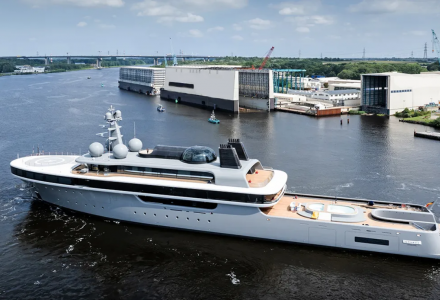 Lürssen Launches 114m Megayacht Cosmos With Methanol Fuel Cell Technology