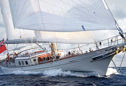 30m Hybrid Royal Huisman Sailing Yacht Foftein Listed for Sale