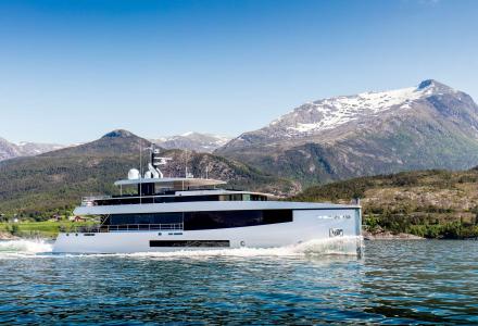 Feadship superyachts Kamino and Moon Sand Too cruising in Norway