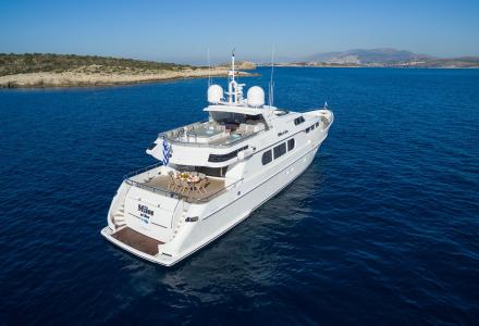 yacht Milos At Sea