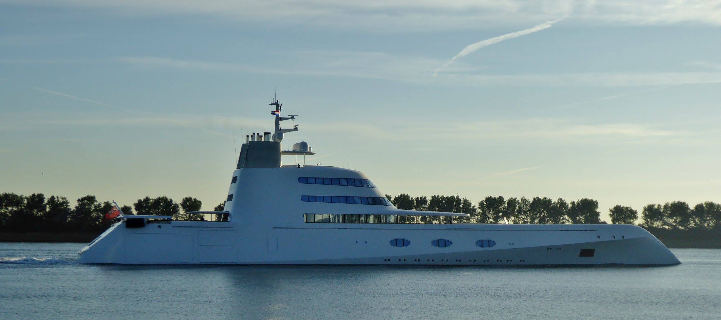 M/Y A in Rotterdam, Netherlands - Harbour