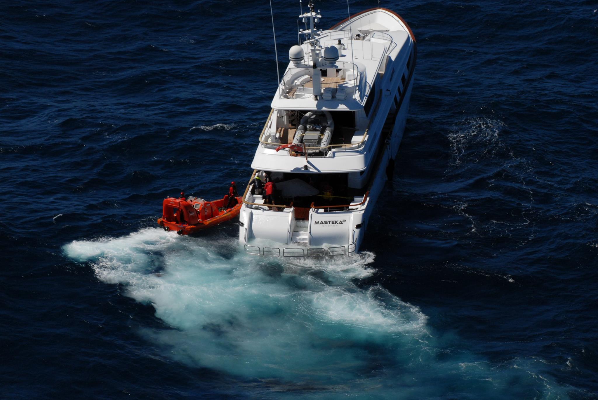 sinking luxury yacht