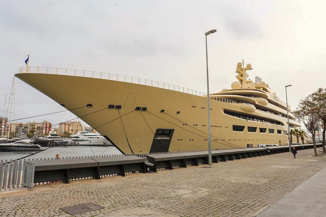 Dilbar Spotted In Barcelona Yacht Harbour