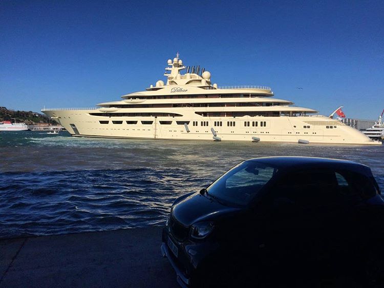 Dilbar Spotted In Barcelona Yacht Harbour