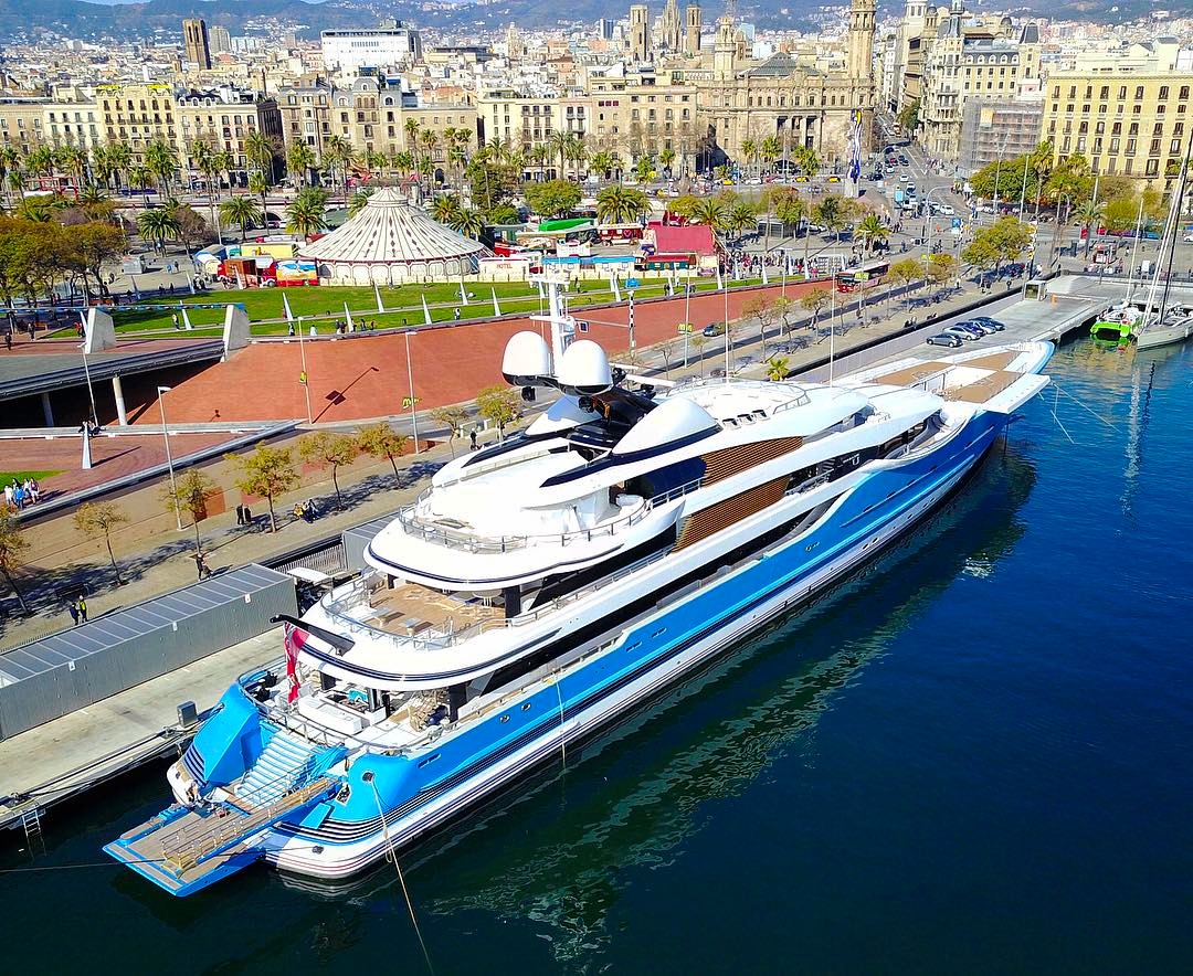 101.5m Feadship superyacht Symphony in Barcelona