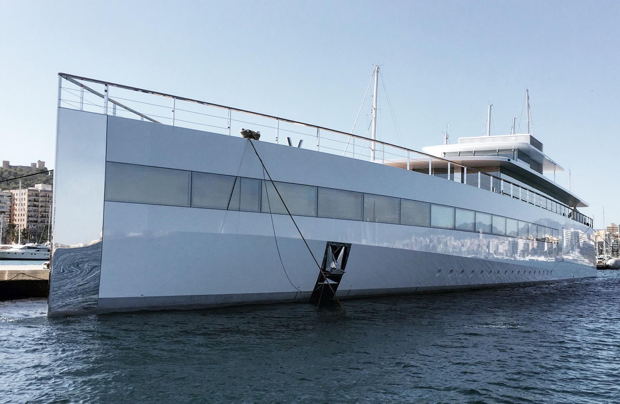 The super-yacht with a priceless piece of art in Majorca