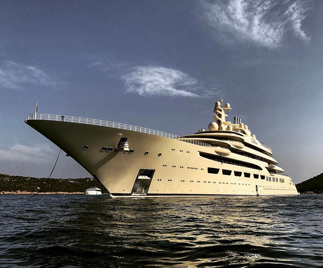 Dilbar spotted in Porto Cervo, Italy - Yacht Harbour