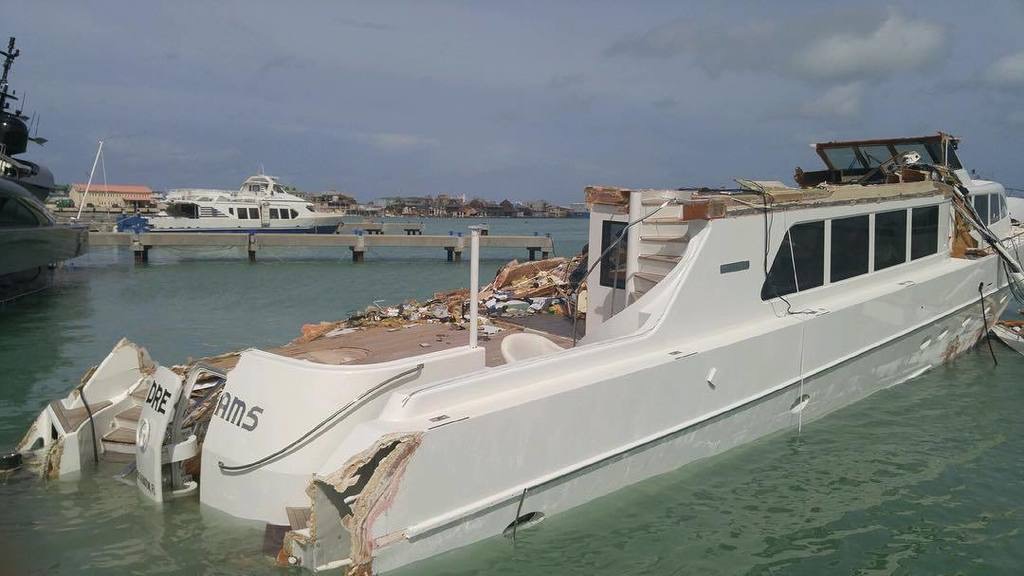 damaged yachts