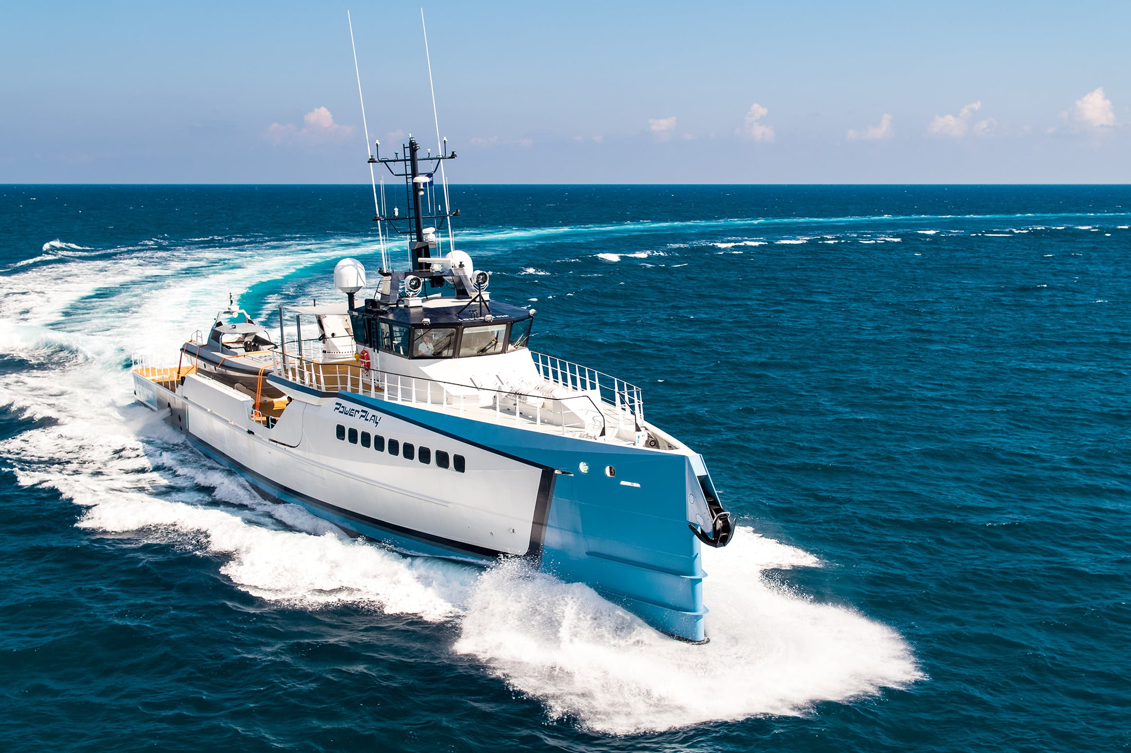 55 Metre Damen Support Vessel Power Play Launch And Sea Trials Yacht Harbour