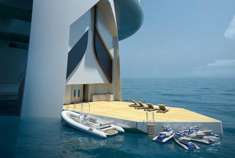 yacht that looks like an island