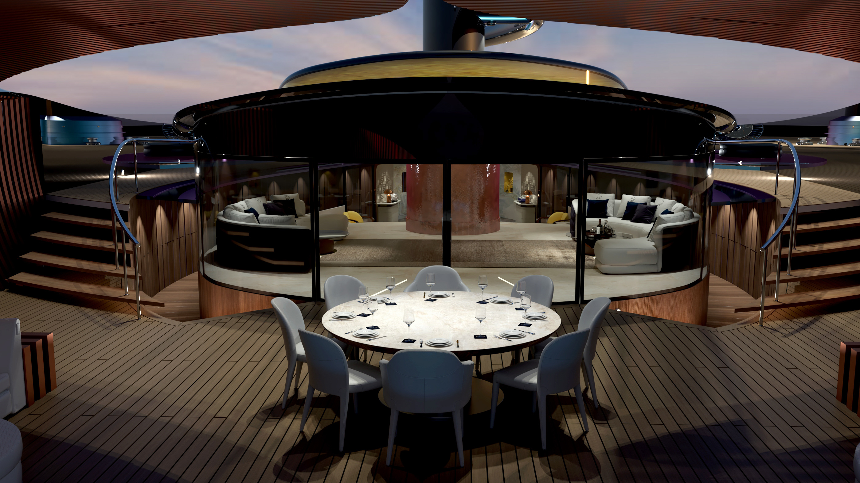 black pearl sailing yacht interior