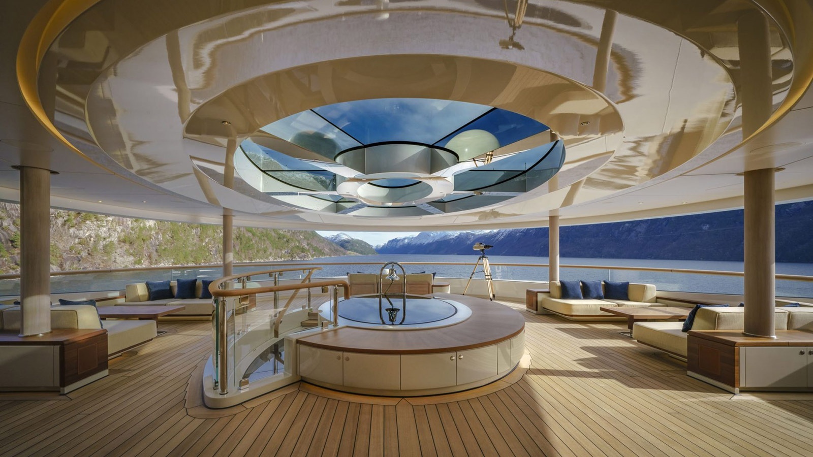 inside the flying fox yacht