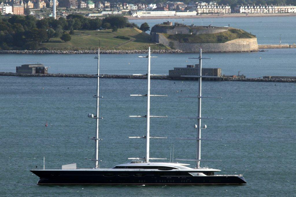 The World S Largest Sailing Superyacht Black Pearl Seen In