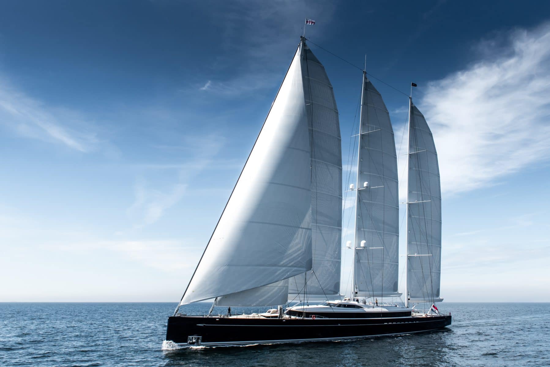 one person sailing yacht