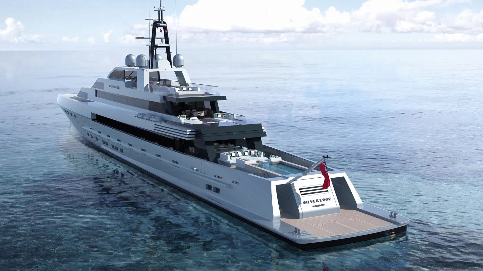 silver missile yacht