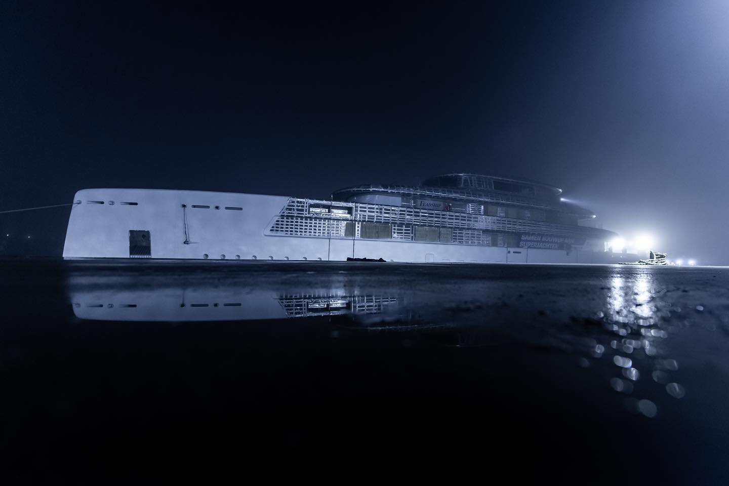 67-meter Feadship yacht Project 823 emerges from her shed