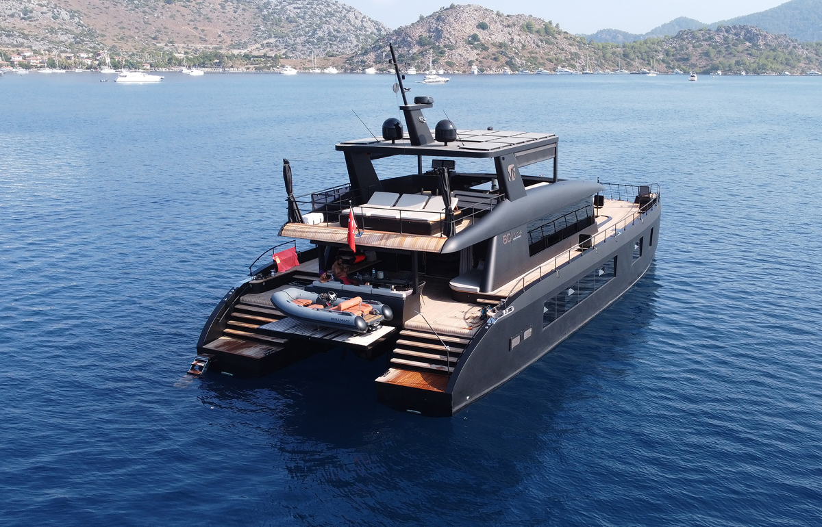 A Closer Look at All-Aluminum VisionF 80 BLCK Catamaran - Yacht