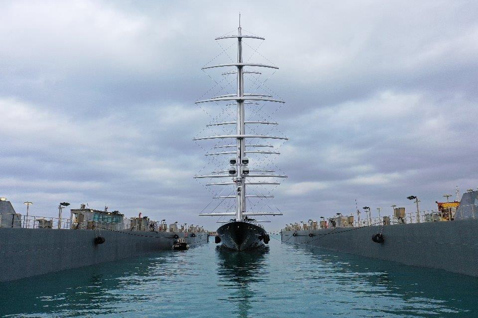 maltese falcon yacht refit