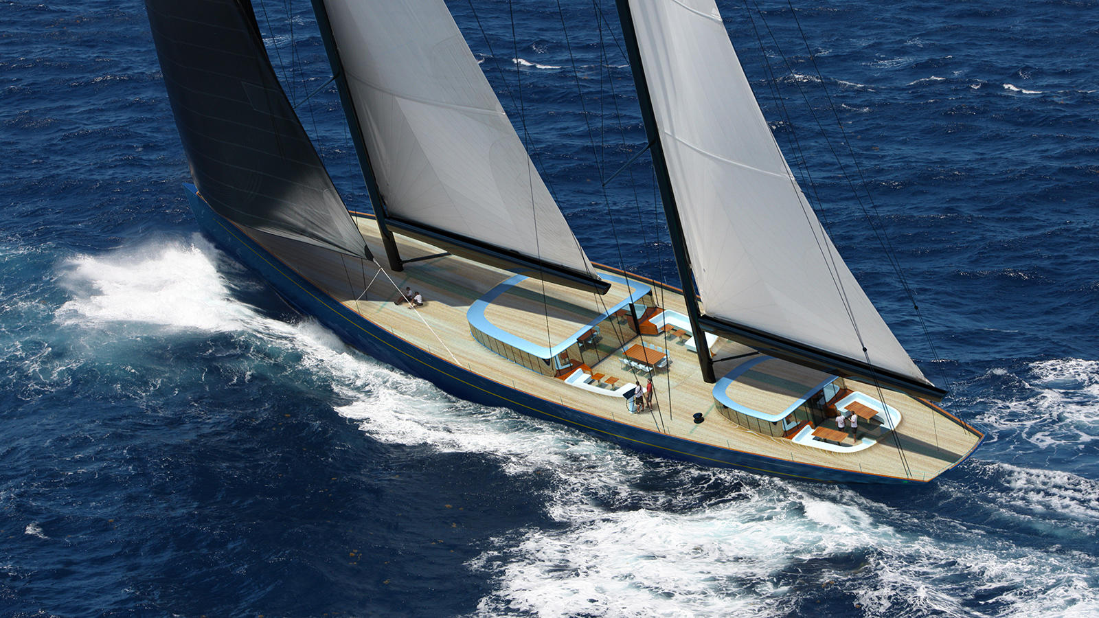 modern sail yacht