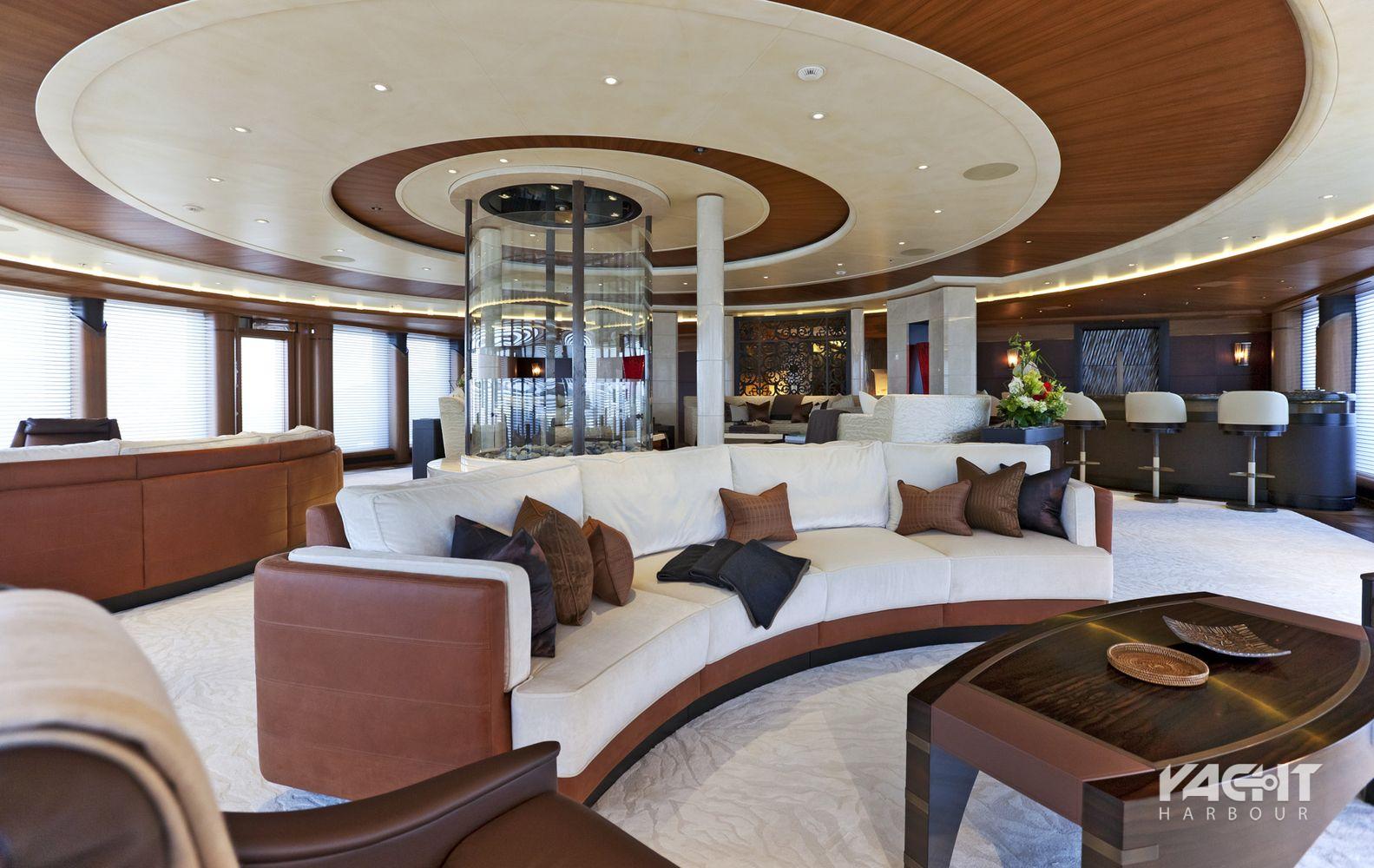 serene yacht interior