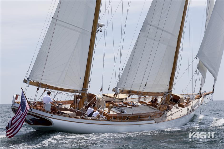 white lie sailing yacht