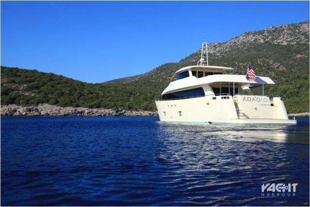 aegean island motor yacht working